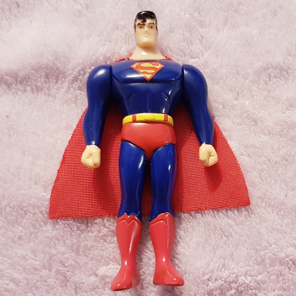 1997 Superman Action Figure Interactive Cloth Cape DC Comics Burger King Vintage